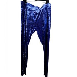 LOGO blue comfy velvety stretchy leggings size 1x